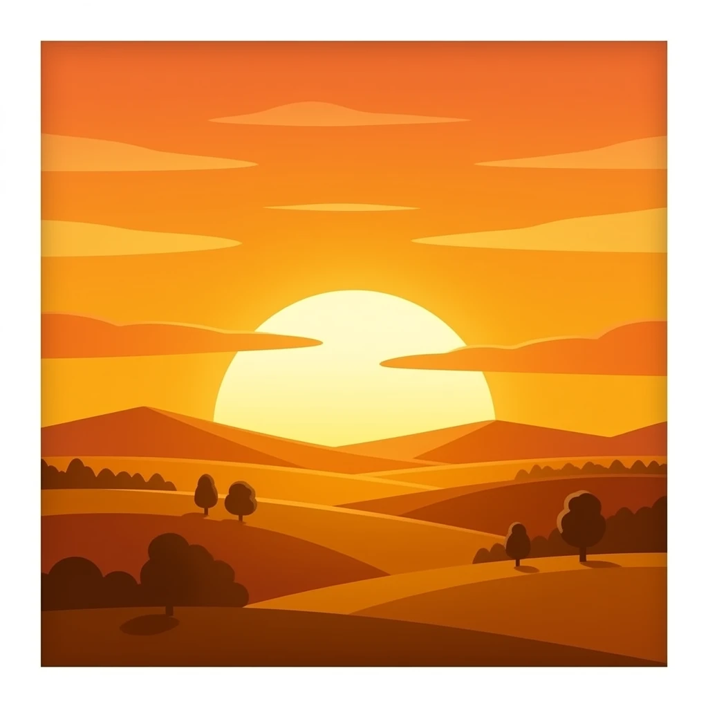 Orange sunset emoji