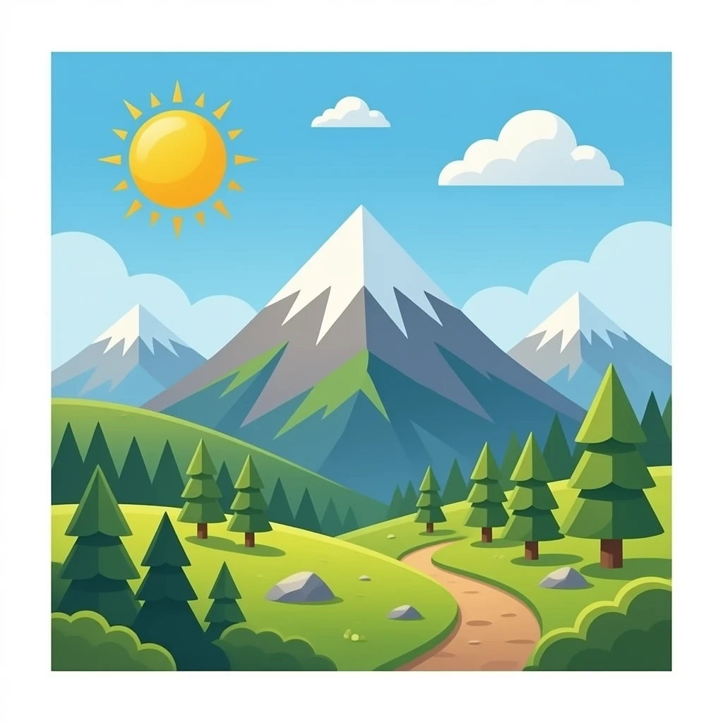 Backpack mountain emoji
