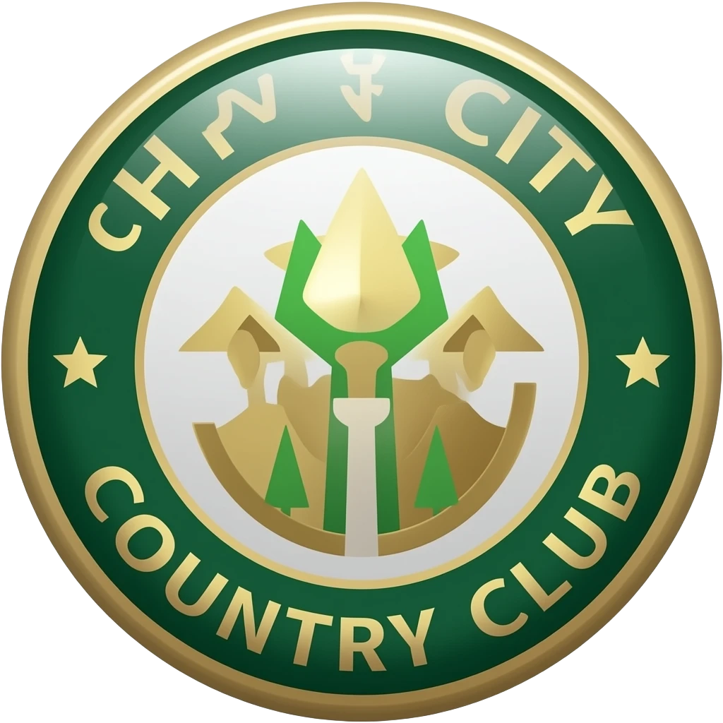 Skin city country club logo on a badge emoji
