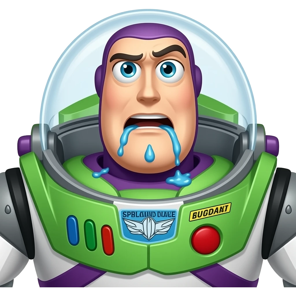vomiting, diarrhea, epidemic: Buzz Lightyear emoji