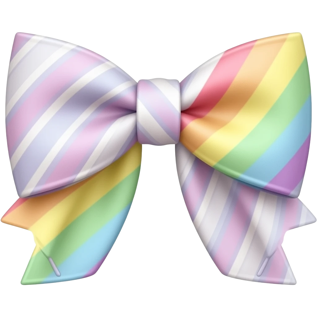 pastel rainbow laced bowtie emoji