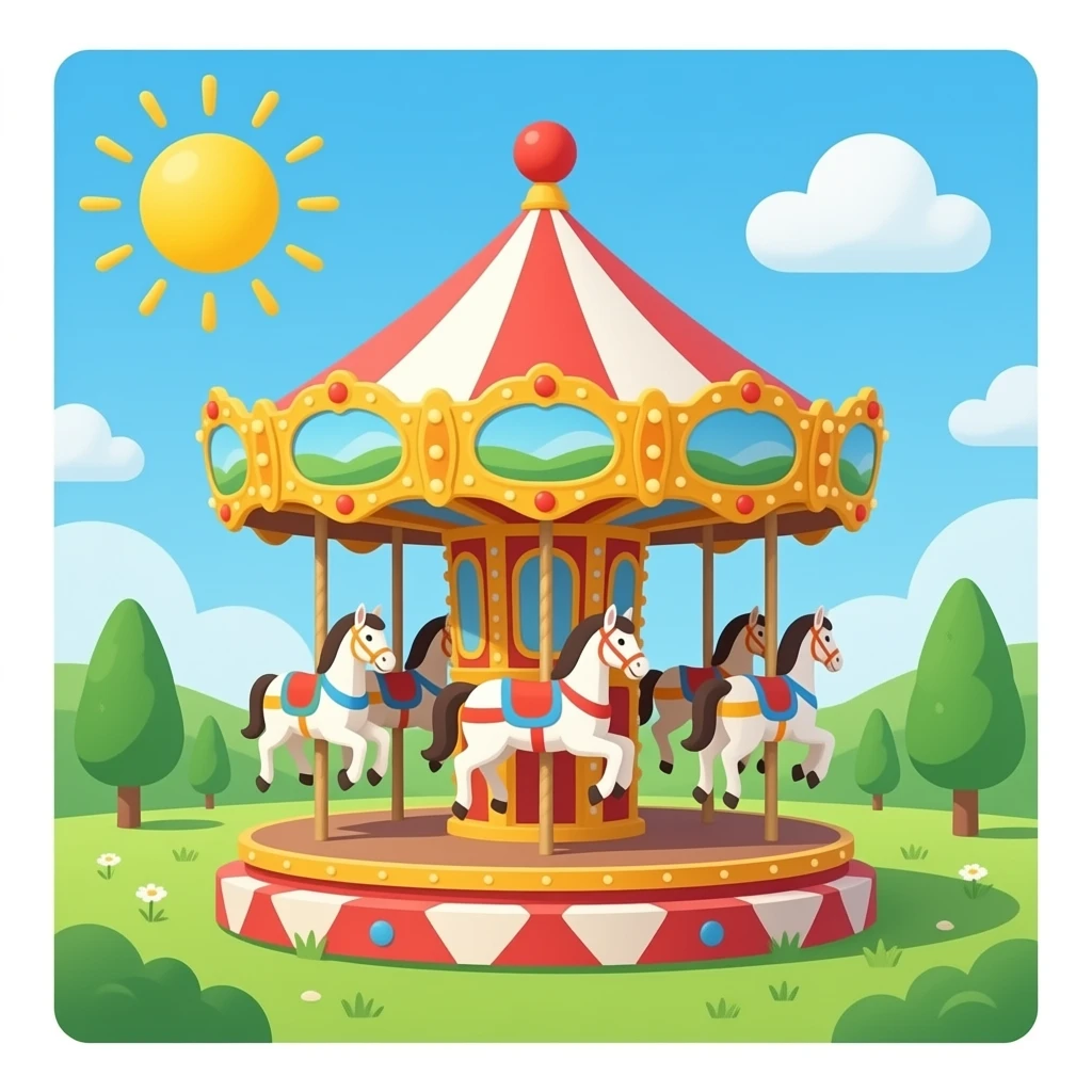 a carousel without horse emoji