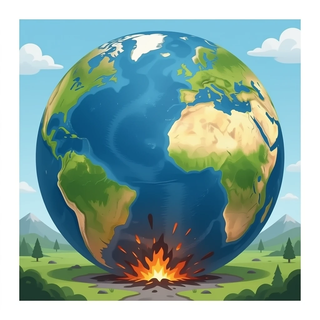 Nuclear earth emoji