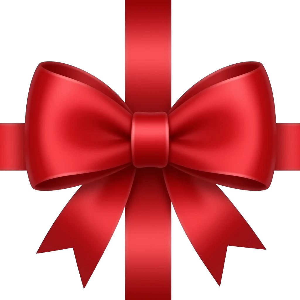 Big plain red bow emoji