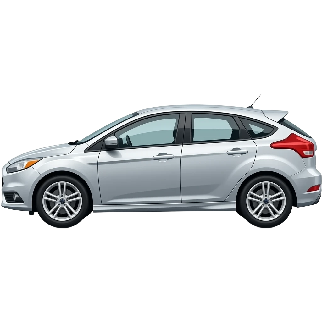 2000 ford focus 3 door in silver side view emoji