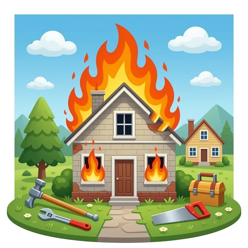 🏠🔥🔥🔥🏚️🔨🔨🛠️🔨🔨🔧🔧⛏️⚒️🪚🏠 emoji