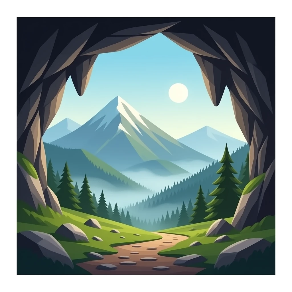 Mountain cave emoji