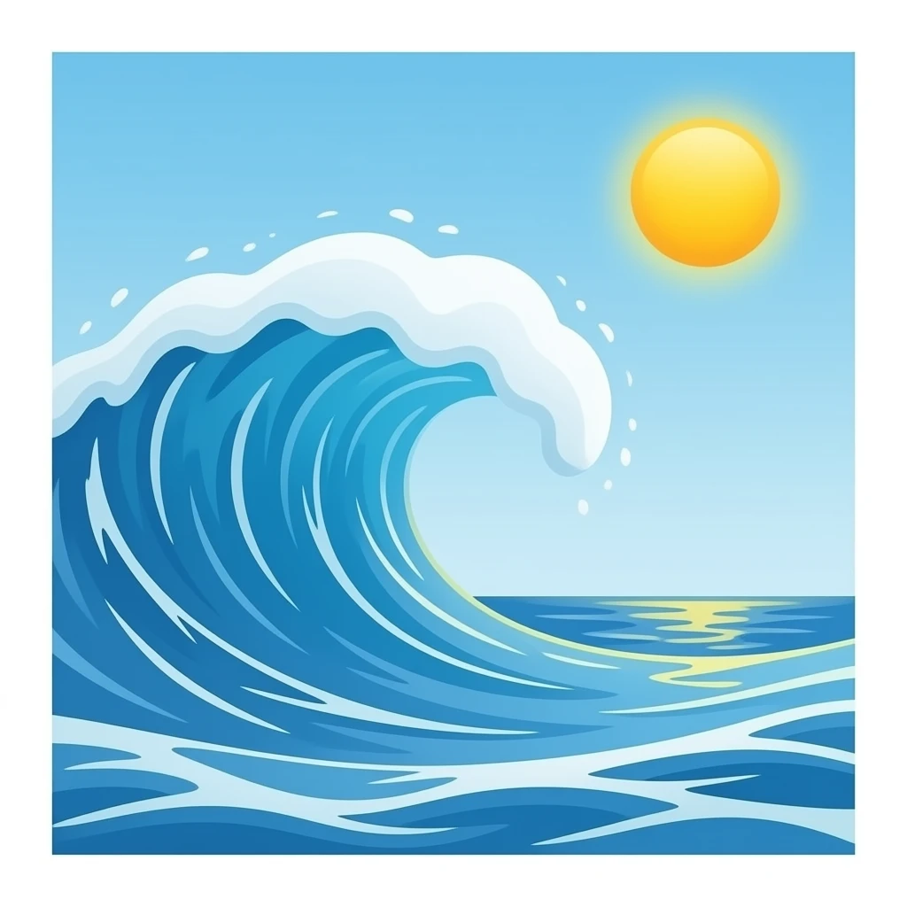 ocean wave emoji