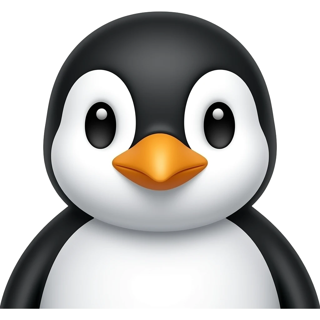 Penguin front head emoji