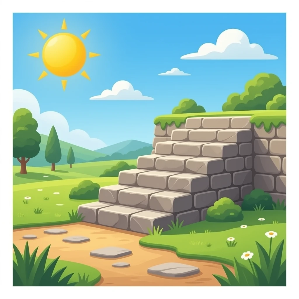 stone stairs in ground emoji