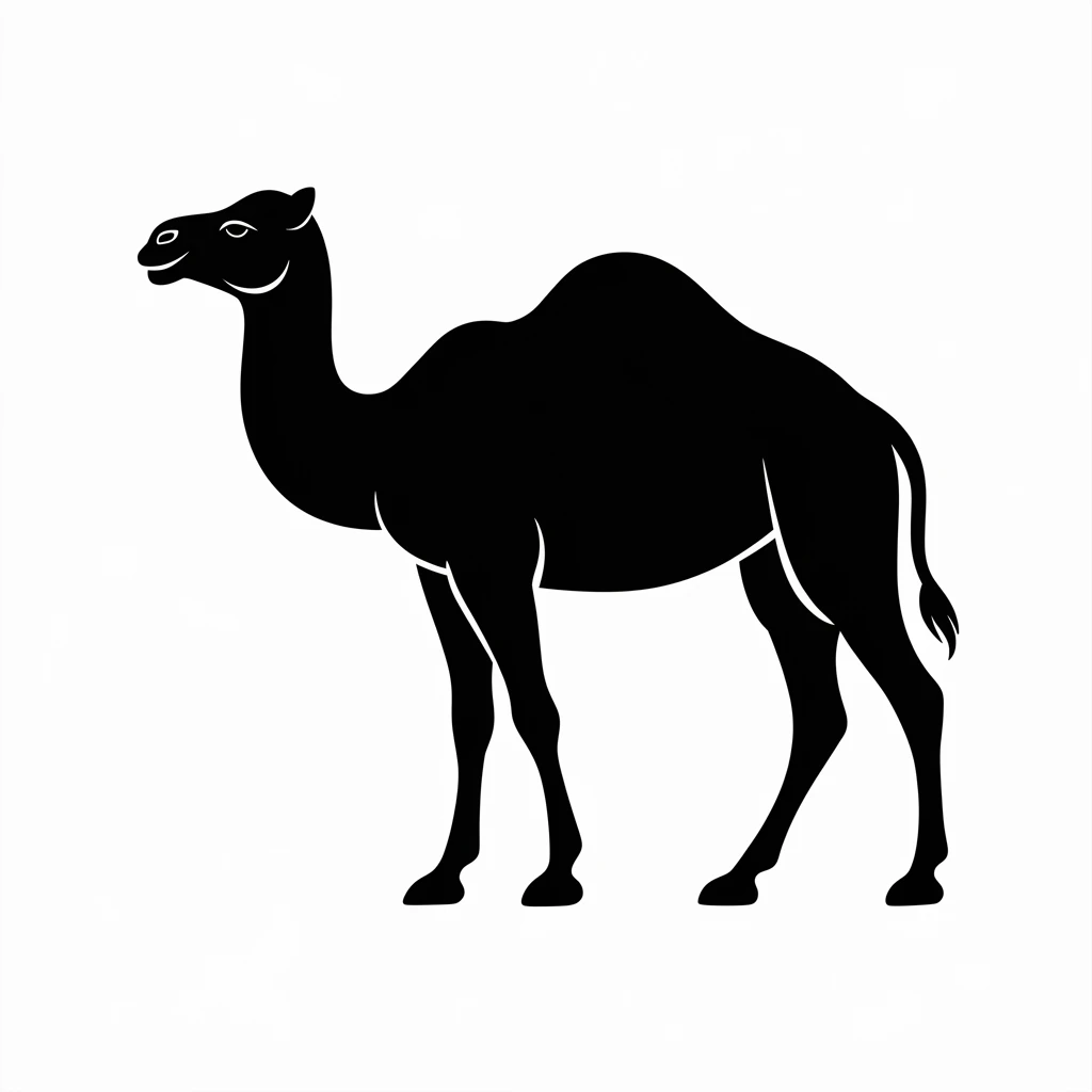 Camel icon black silhouette emoji