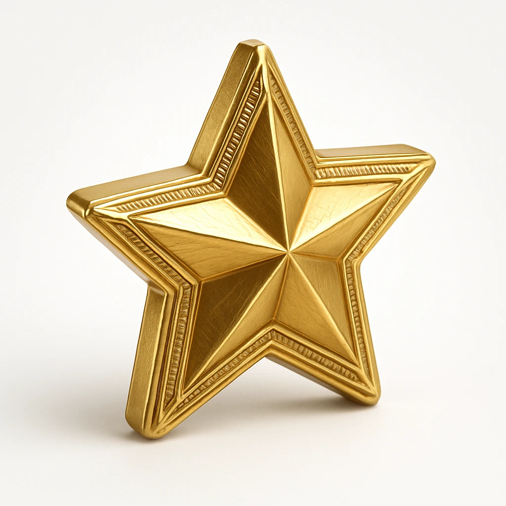 gold style icon of a star emoji