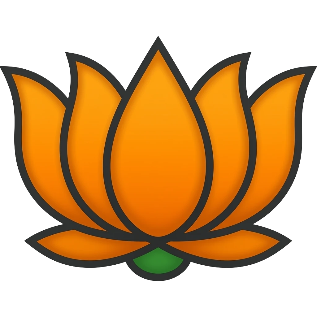 Bjp orange Lotus emoji emoji