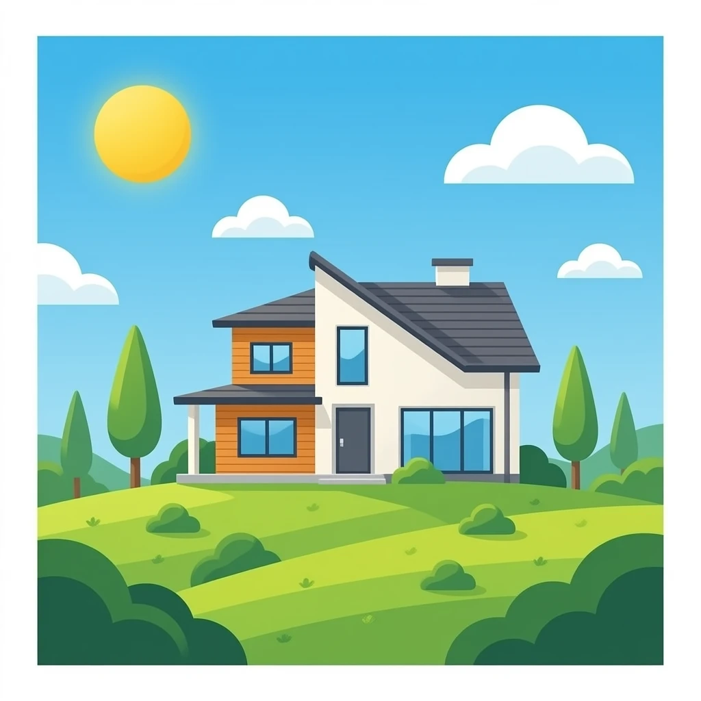 modern house on the hill emoji