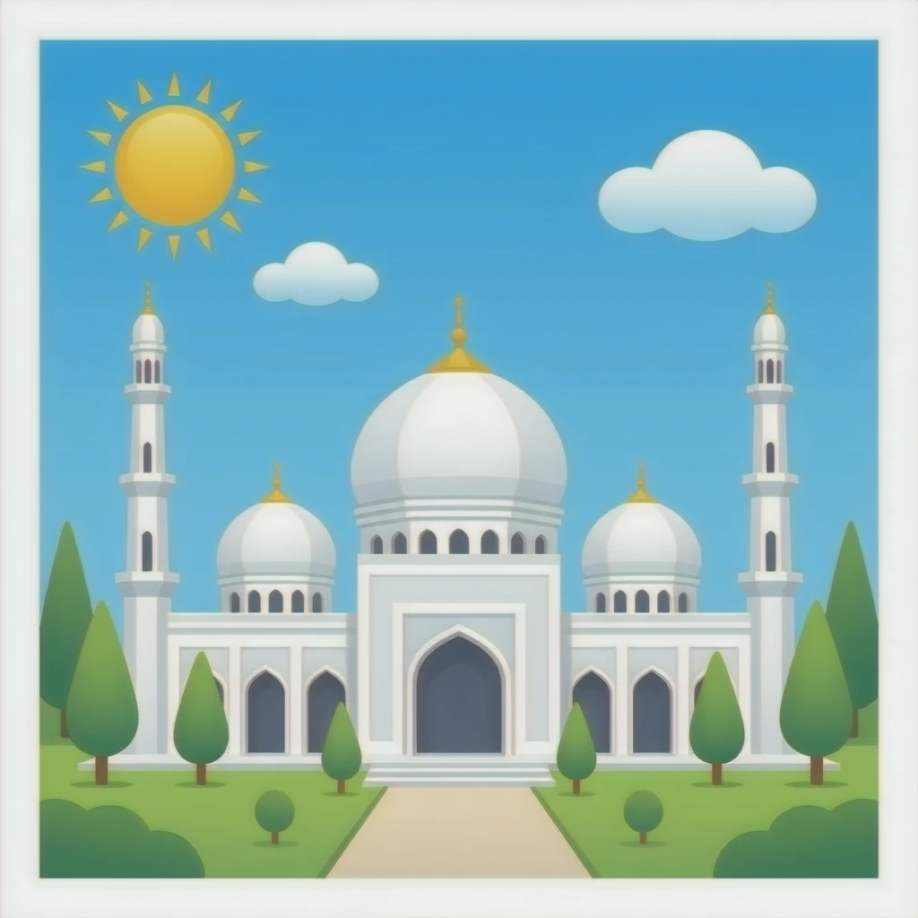 mosque in white emoji