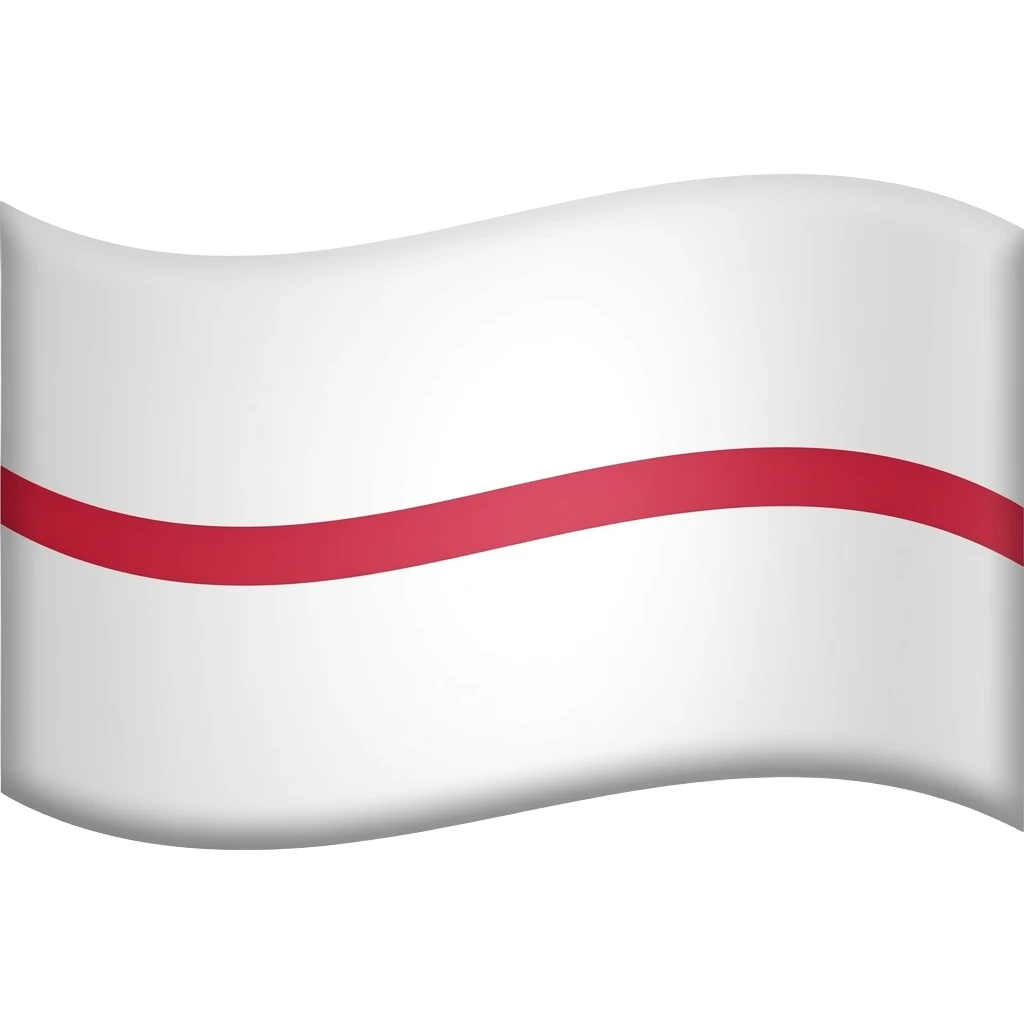 White flag with red orbit line on it emoji | AI Emoji Generator