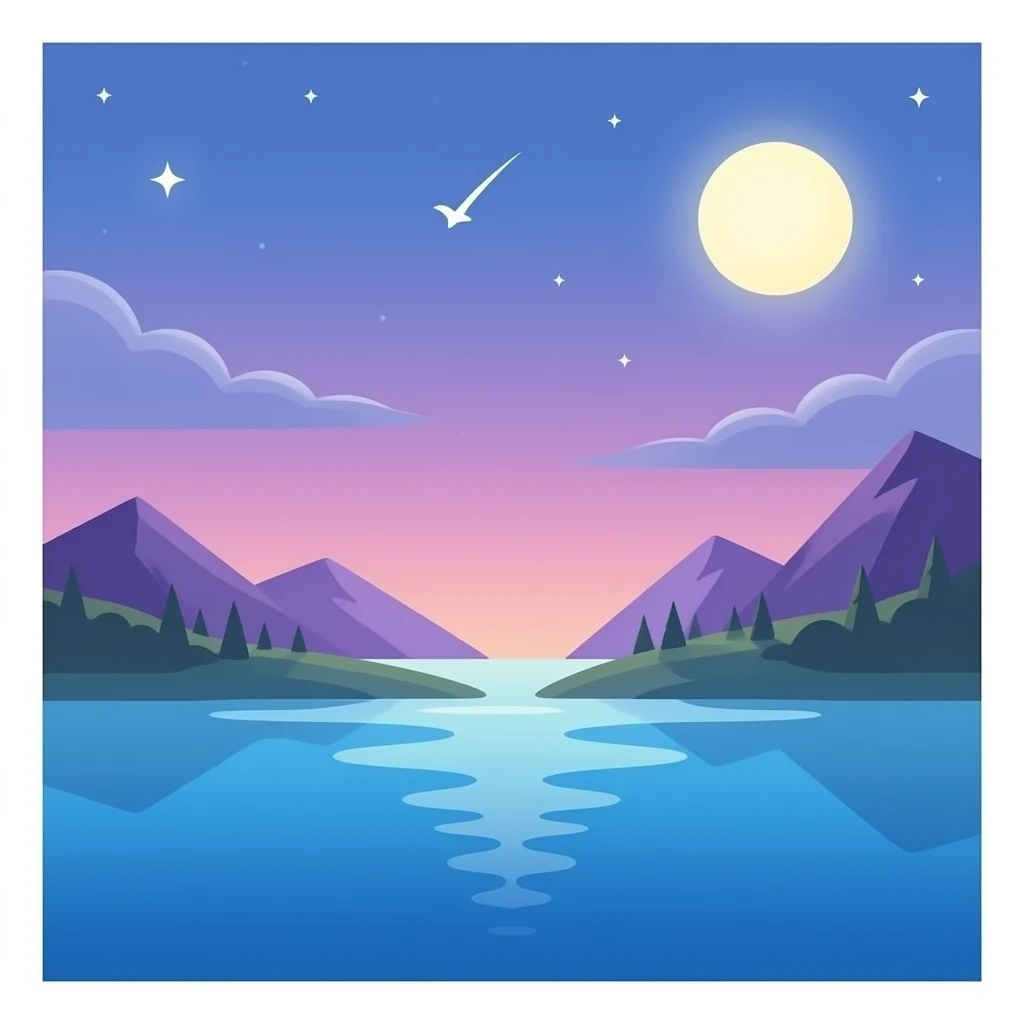 A blue sun and a purple moon high quality, detailed. emoji