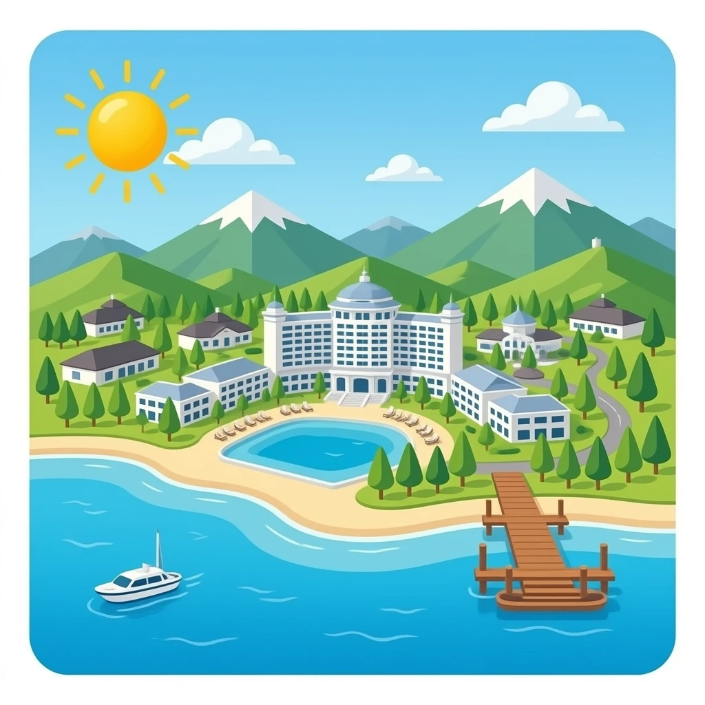 지도 리조트 표시 emoji