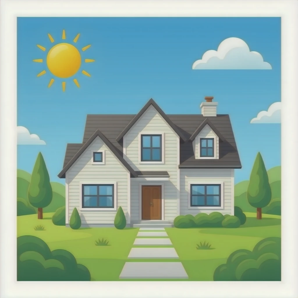Modern house emoji