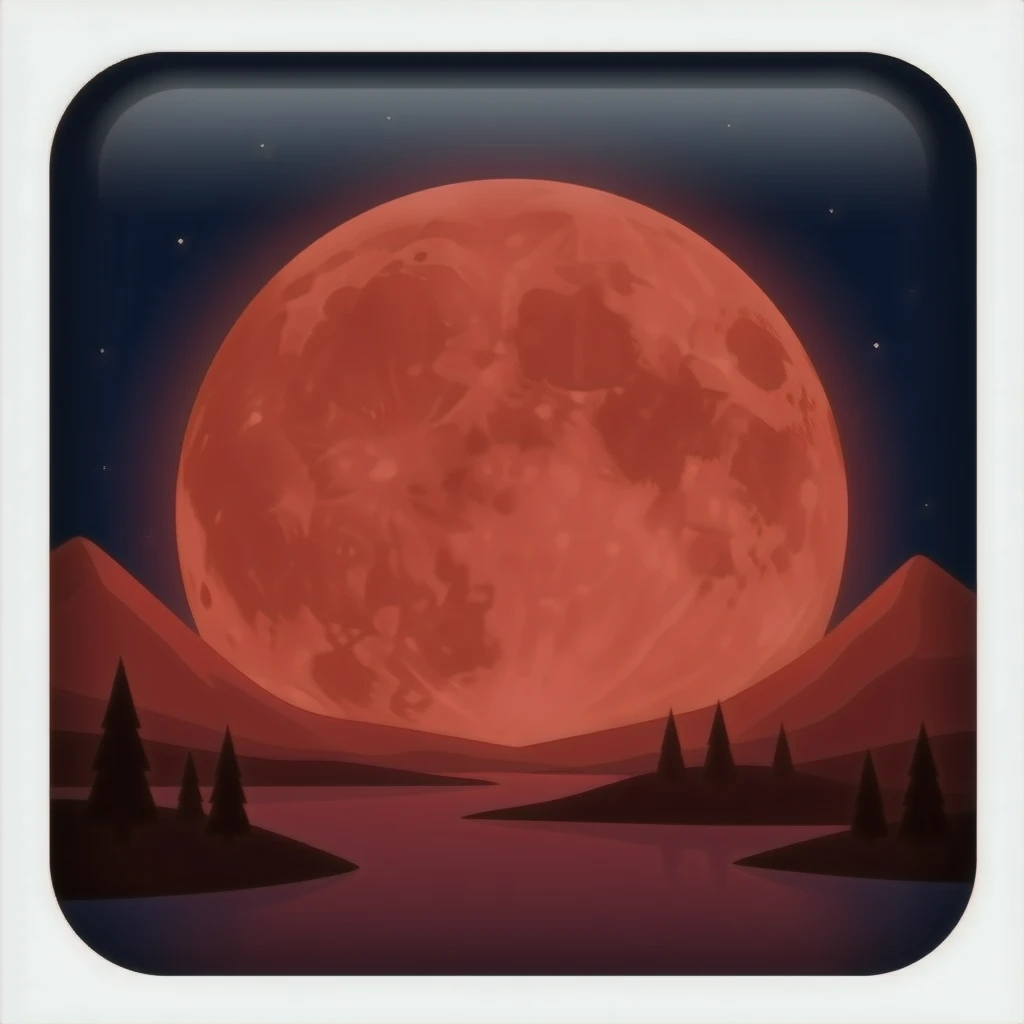 Red moon emoji