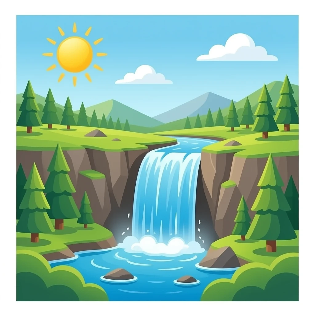 Waterfall emoji