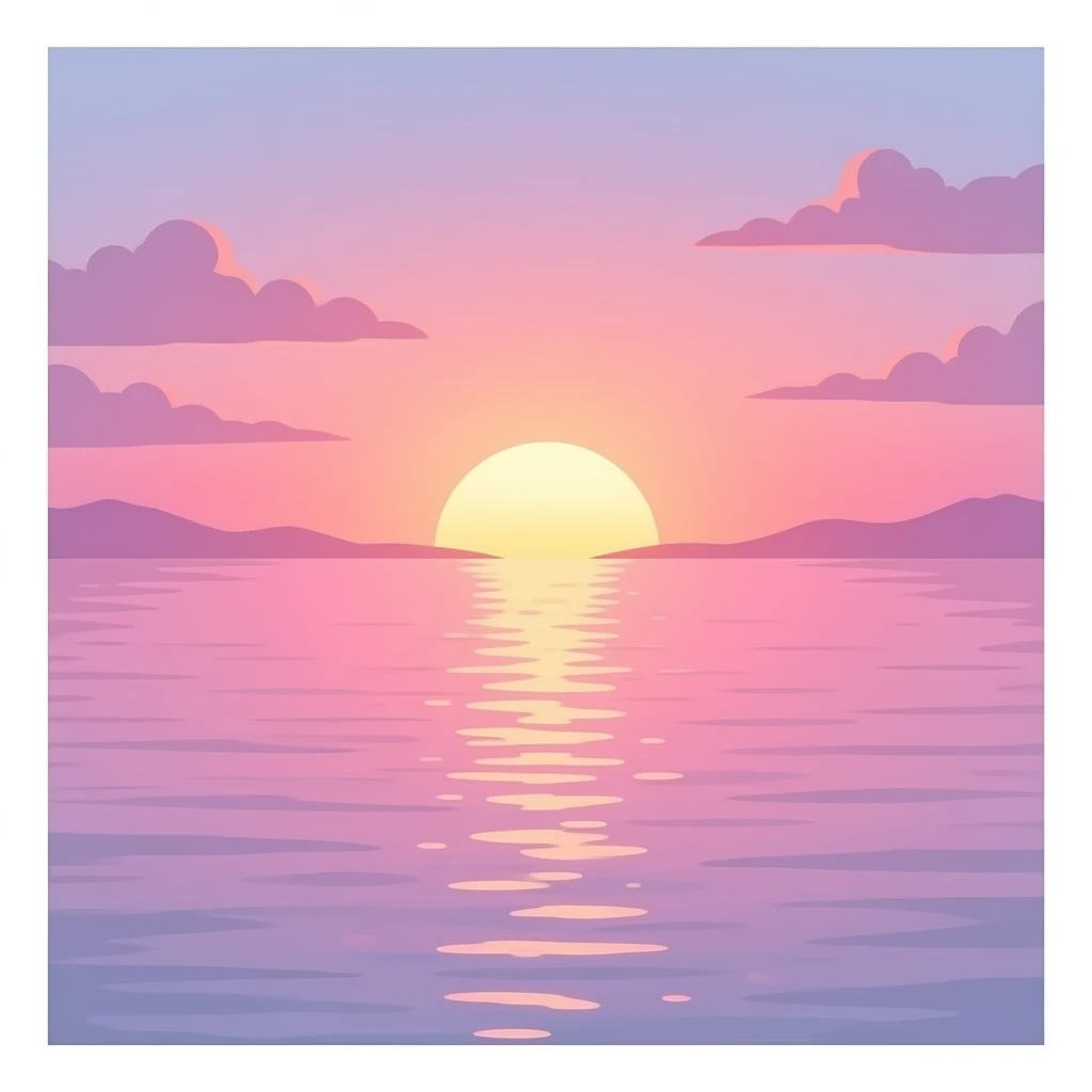 Pink sunset emoji