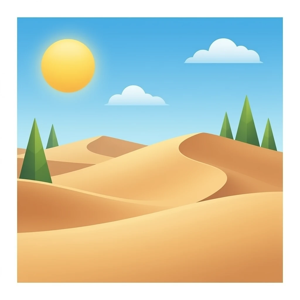 dunas de arena sin arboles de ningun tipo emoji