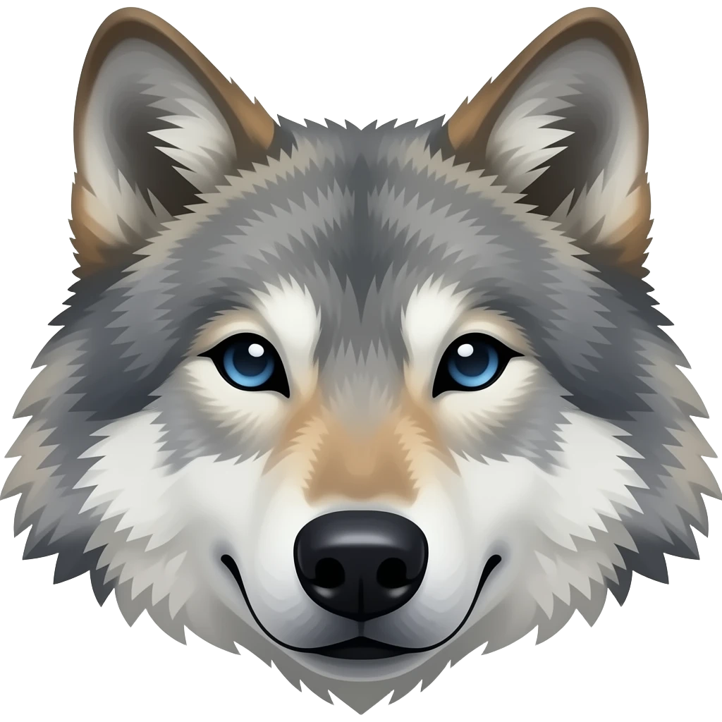 howling wolf head emoji
