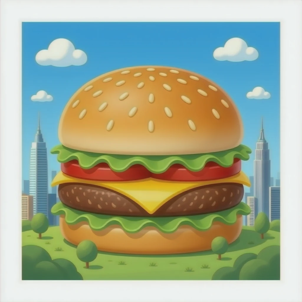 cheeseburger skyscraper emoji