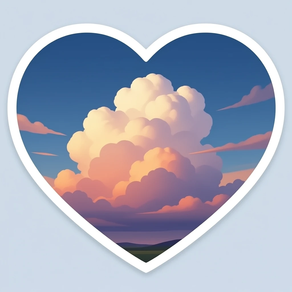 evening sky heart emoji
