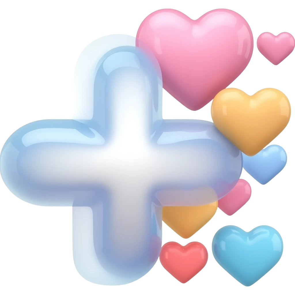 Sa fie un 1+ cu inimi pe langa el.sa fie colorate ca sa postez pe un canal emoji