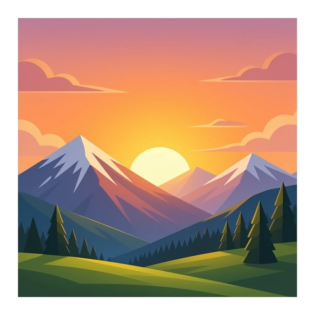 Mountain sunset emoji