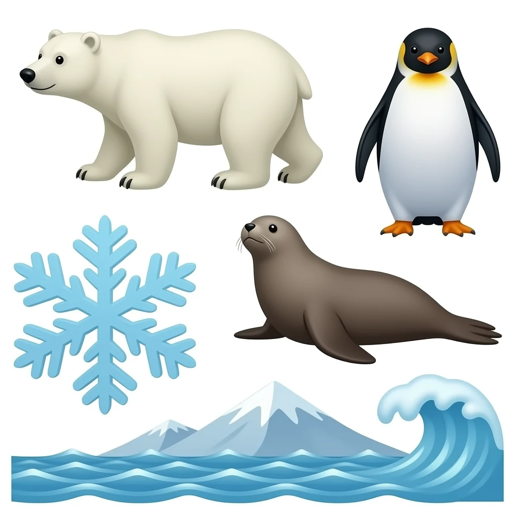 🐻‍❄️🐧🦭🐟❄️❄️🌊🏔 emoji