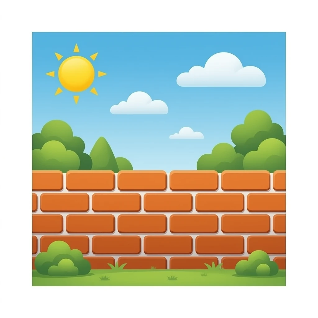 wall bricks orange emoji