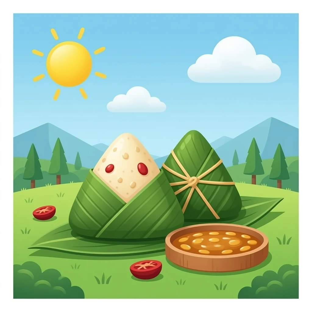 zhongzi 粽子 workshop with neutral background emoji