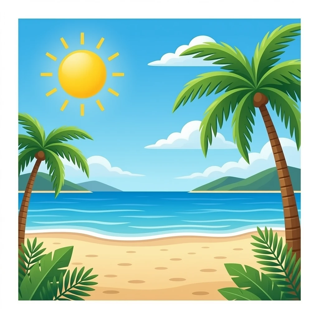 summer beach emoji