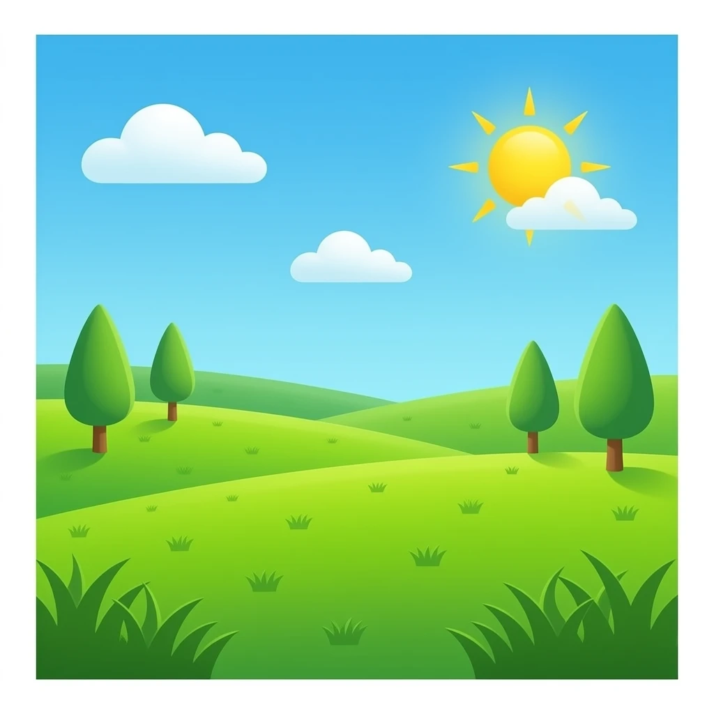 Flat Grass emoji