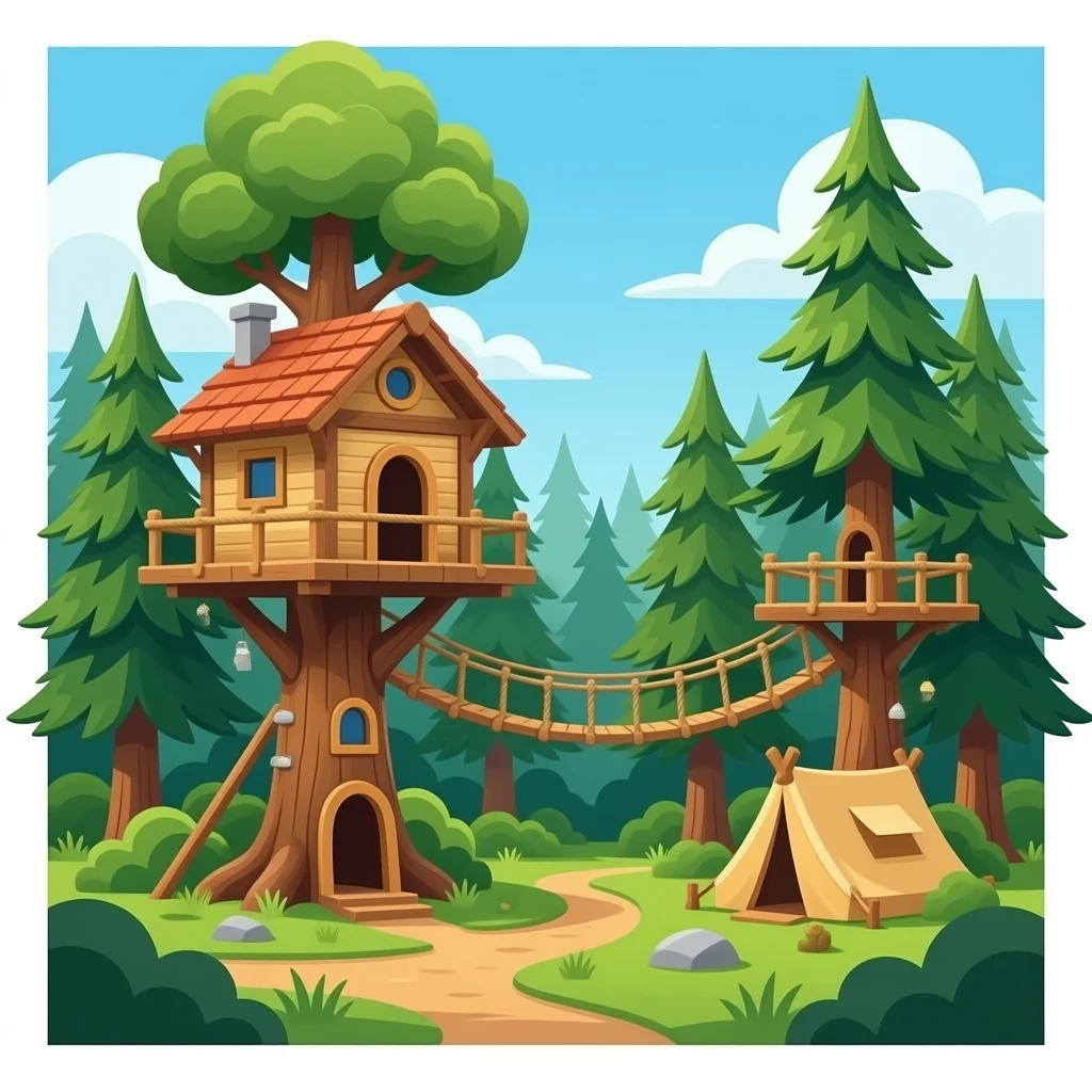 treehouse camp emoji