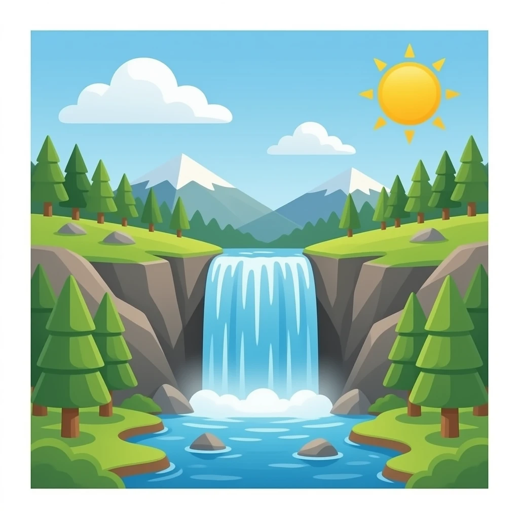 Waterfall emoji