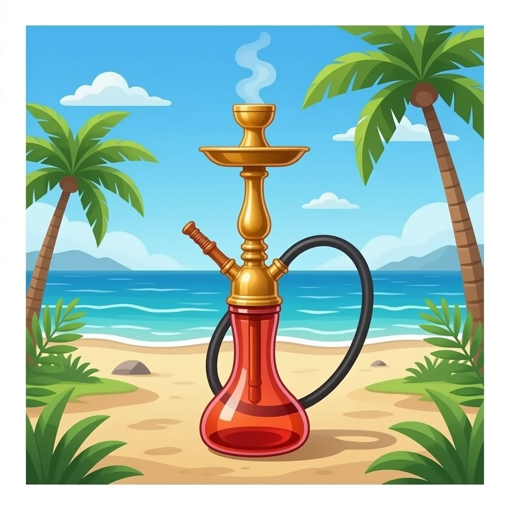 Shisha pipe at red pelican hollywood beCh emoji