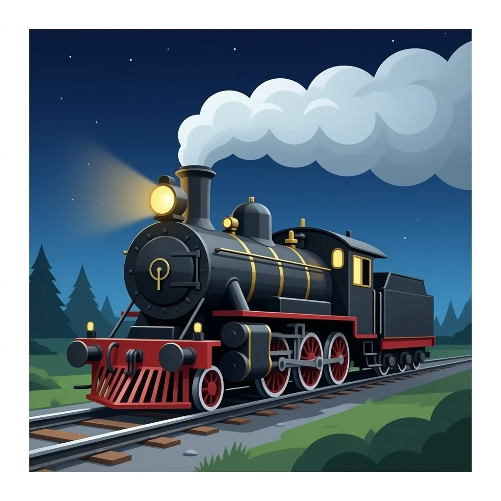Steam train crash emoji