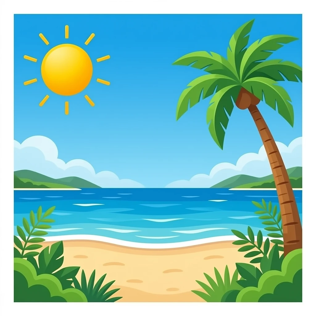 red beach emoji