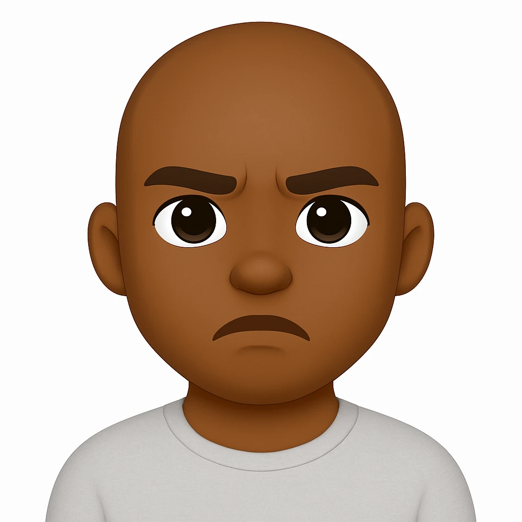 turn the second man in emoji style of the 1st image, match the facial features and clothes emoji