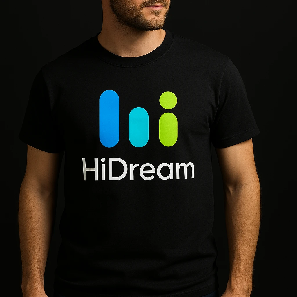 man wearing tshirt with this logo, dark background  emoji