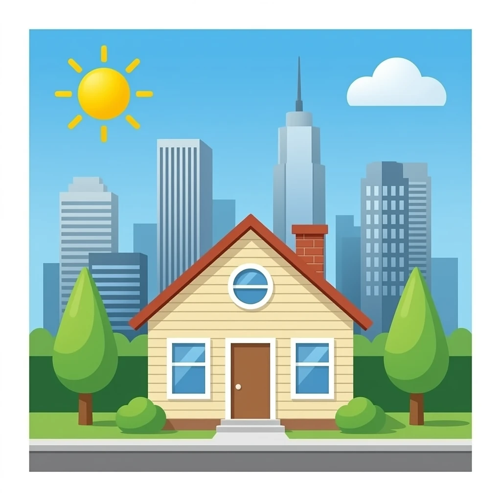 house in the city emoji