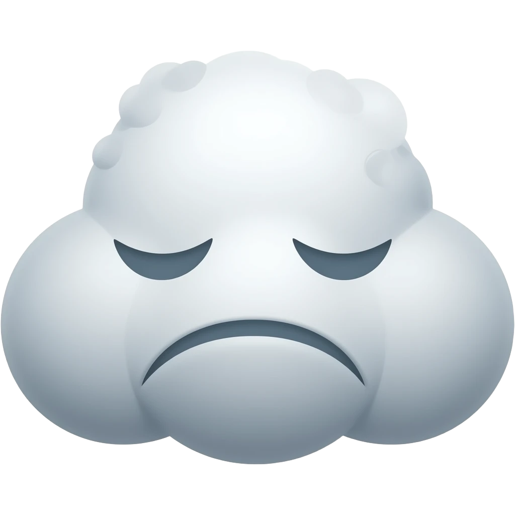 depressed cloud emoji