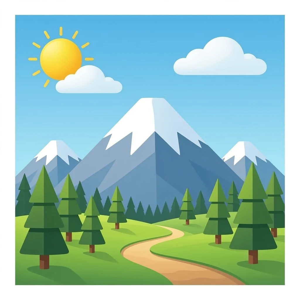 small mountain emoji