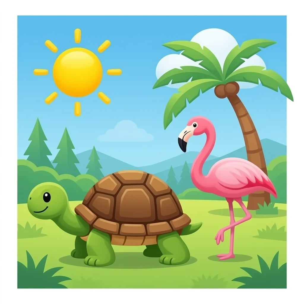 🐢🦩🌴🌤🏞 emoji
