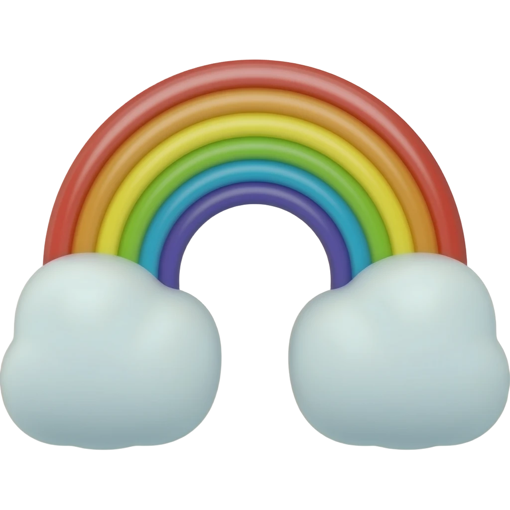 Rainbow, transparent background emoji