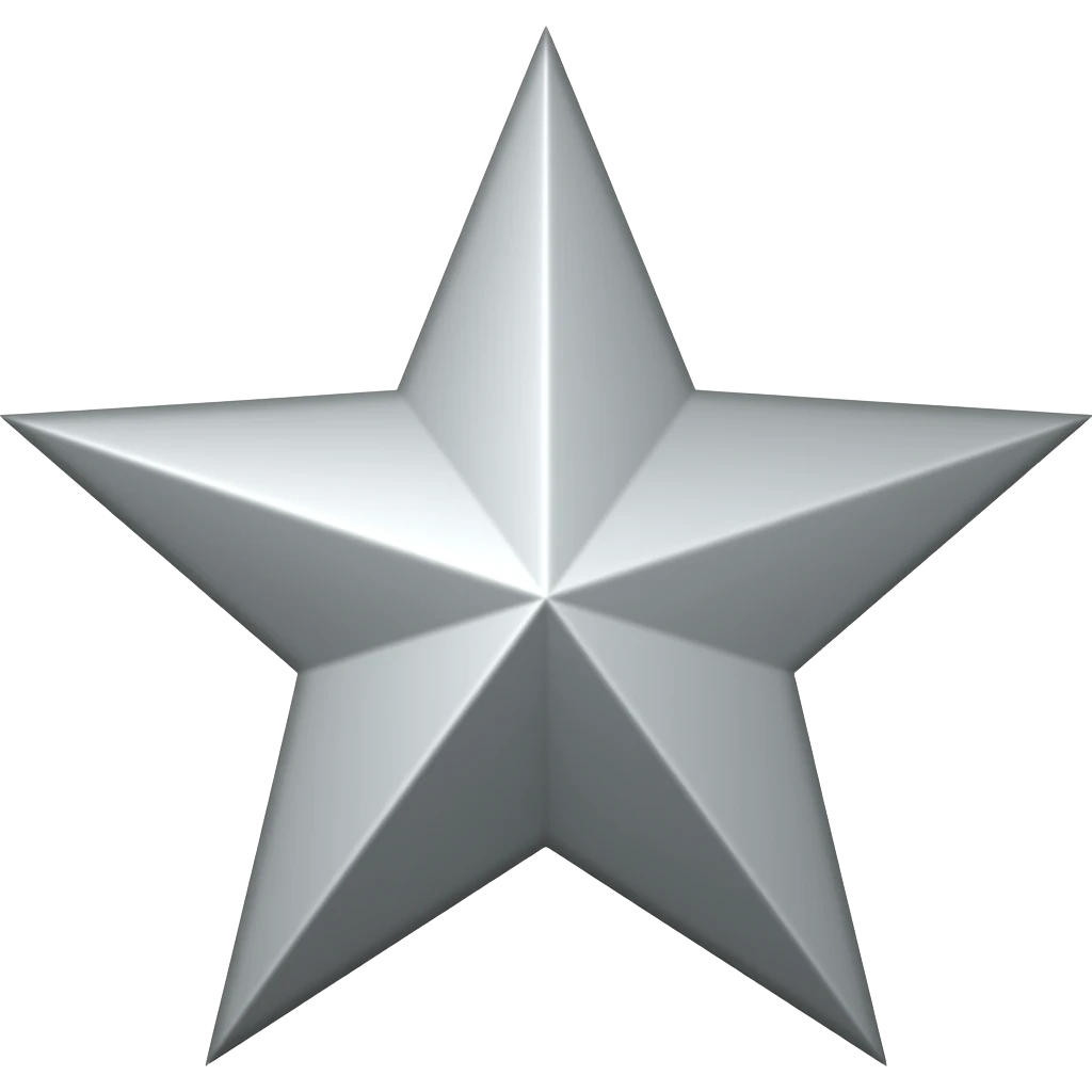 large silver star emoji
